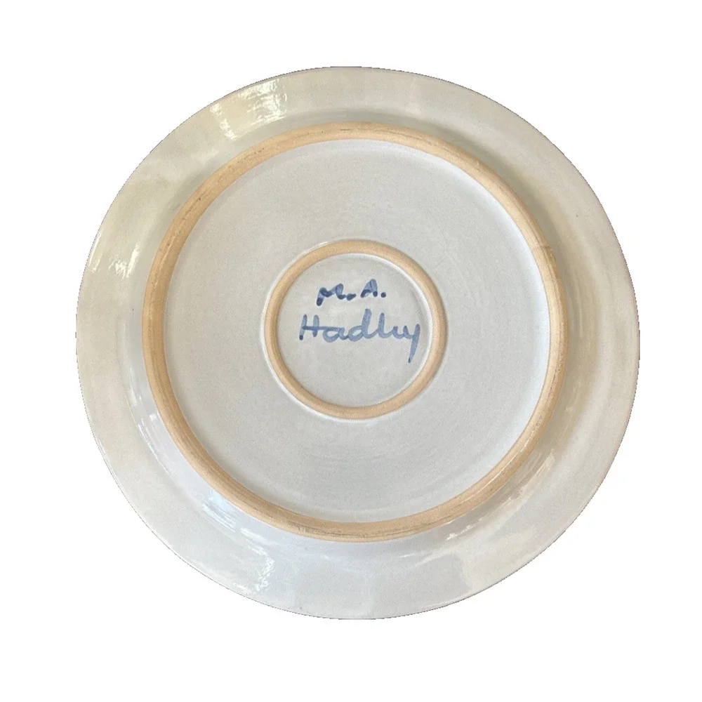M.A. Hadley Pottery Blue Horse Pattern 13